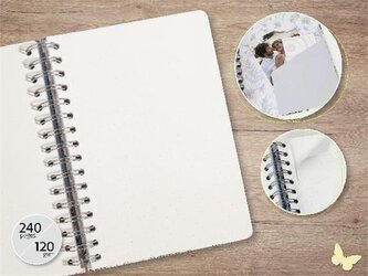 Spirálový sešit "Jolie", Ginko Harmony, 168 x 215 mm, tečkovaný, 120 listů, tvrdé desky, SIGEL JN627