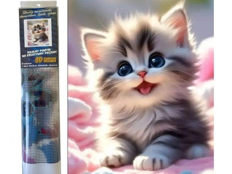Diamantování kotě 30 x 40 cm