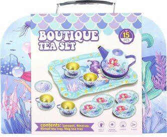 Naczynia kuchenne serwis herbaciany w walizce, motyw syrena 501272 MC