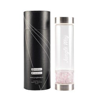 Jungle Way Designová skleněná láhev s růženínem, 480 ml