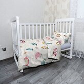 Dětské povlečení do postýlky Hroch, zebra a slunce: 100x135 / 40x60