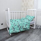 Dětské povlečení do postýlky Plameňáci: 100x135 / 40x60