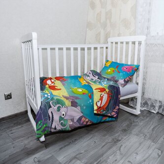 Dětské povlečení do postýlky Podmořský svět 2: 120x90 / 40x60