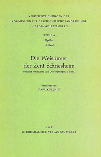 Badische Weistümer und Dorfordnungen II