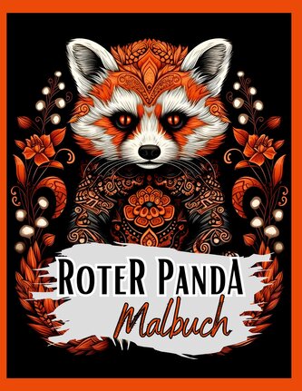 Schwarzes Malbuch "Roter Panda".