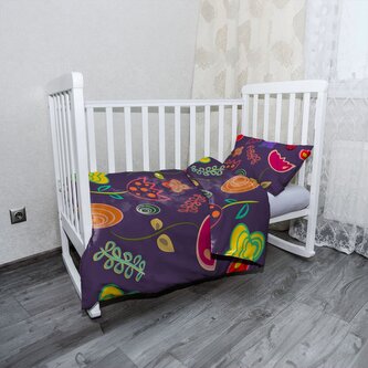 Dětské povlečení do postýlky Nakreslené květiny: 100x135 / 40x60