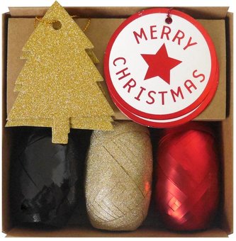 Zestaw do pakowania mix kolorów wstążki + tagi