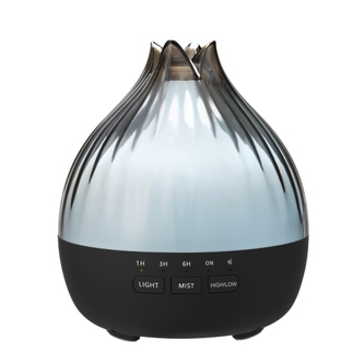 Hütermann  S01 aroma difuzér šedá-černá 350 ml - ultrazvukový, 7 LED barev, dálkové ovládání
