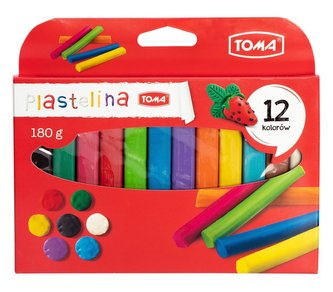 Plastelina 12 kolorów TOMA