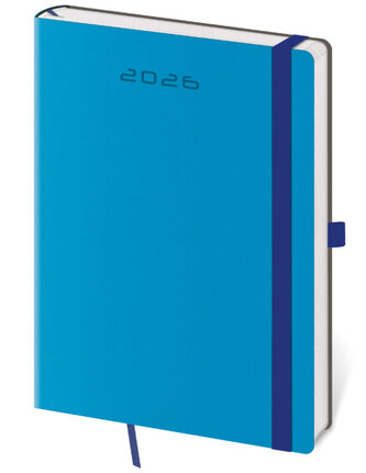 Denní diář A5 Flexies modrý s poutkem