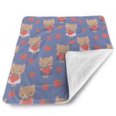 Deka pro miminko Kočičky s jahodami: 80x100 cm