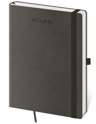 Týdenní diář A5 Flexies tmavě šedý s poutkem