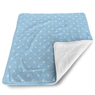 Deka pro miminko Bílé tečky na modré: 80x100 cm