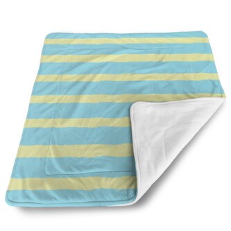 Deka pro miminko Modrožluté pruhy: 80x100 cm