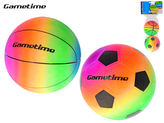 Míč duhový fotbal/basketbal 10cm 2ks v síťce