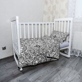 Dětské povlečení do postýlky Bílé mehendi: 130x90 / 40x60