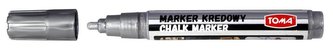 Marker kredowy 4,45mm srebrny (10szt) TOMA