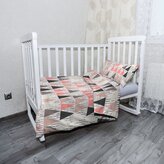 Dětské povlečení do postýlky Tříbarevné jehlany: 120x90 / 40x60