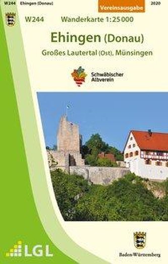Ehingen (Donau) - Großes Lautertal (Ost), Münsingen. Wanderkarte 1:25.000