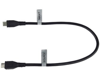 PremiumCord USB 2.0 kabel na propojení dvou chytrých telefonů, microUSB B(M)- microUSB B(M),0,3m,OTG