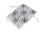 Dárkový pytlík metalický vzor 10x13 cm - 10 ks - 1 stříbrná