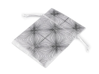 Dárkový pytlík metalický vzor 10x13 cm - 10 ks - 1 stříbrná