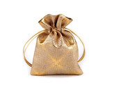 Dárkový pytlík metalický vzor 13x18 cm - 10 ks - 2 zlatá