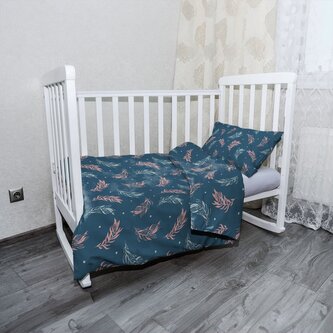 Dětské povlečení do postýlky Barevná peříčka : 100x135 / 40x60