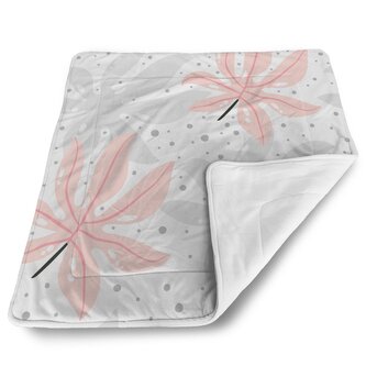 Deka pro miminko Bílé a růžové listy: 90x120 cm