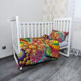 Dětské povlečení do postýlky Barevné obrazce: 130x90 / 40x60