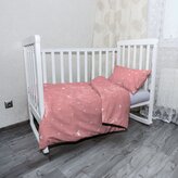 Dětské povlečení do postýlky Asymetrická srdíčka: 120x90 / 40x60