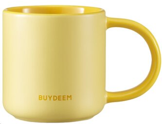 BUYDEEM Ceramic Mug 300 ml, model CD1018, color Mellow Yellow