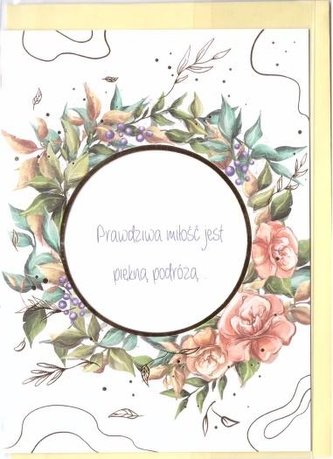 Karnet B6 Ślub cytat - Róża