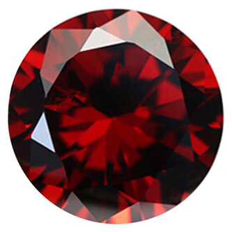 CZ08-1.90_100 CZ Kubický zirkon - Garnet, 100 ks - červená