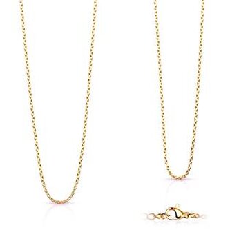 OPE1015-015-50 Zlacený ocelový řetízek, tl. 1,5 mm