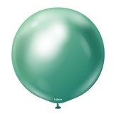 Balonek chromový zelený, Mirror Green 60 cm/24"