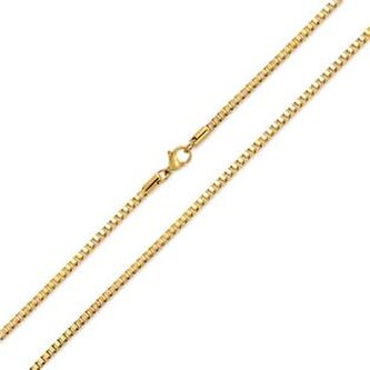 OPE1004-012-55 Zlacený ocelový řetízek čtvercový, tl. 1,2 mm