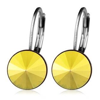 NBS08-MS Ocelové náušnice s krystaly Swarovski®, METALLIC SUNSHINE