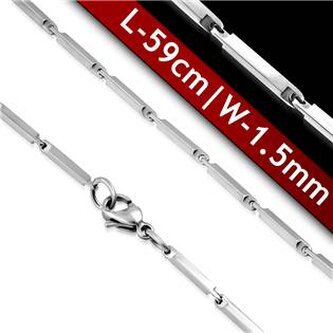 OPE1198-015-59 Ocelový řetízek, tl. 1,5 mm, délka 59 cm