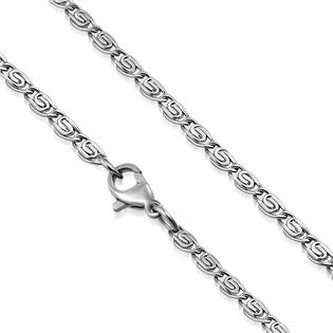 OPE1213-030-55 Ocelový řetízek řecký klíč, tl. 3 mm