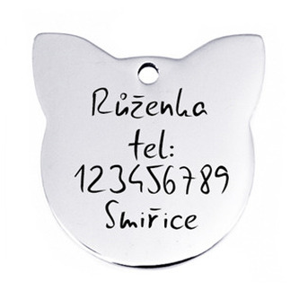 PZ038 Ocelová kočičí známka