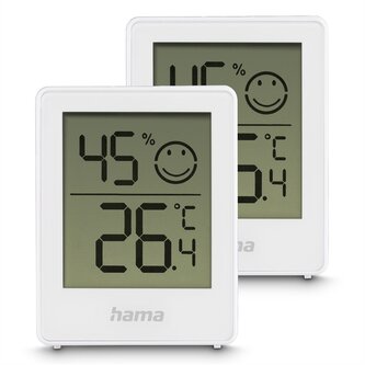 Hama Baros, digitální teploměr/vlhkoměr, bílý, 2 ks v balení (cena za balení)
