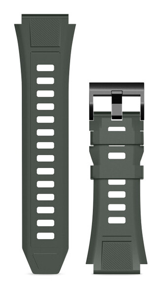 Řemínek silikonový ALIGATOR 22mm, tmavě zelený