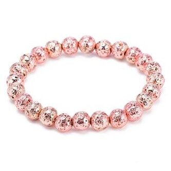 KN336 Korálkový náramek Rose gold Lava
