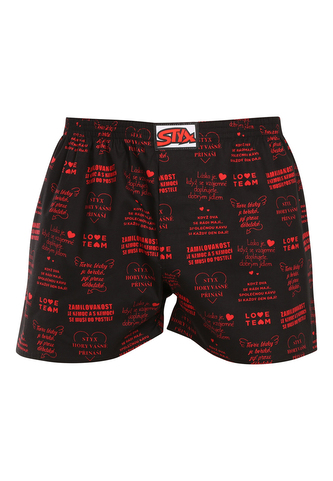 Pánské trenky Styx art klasická guma Valentýn texty (A1757) S