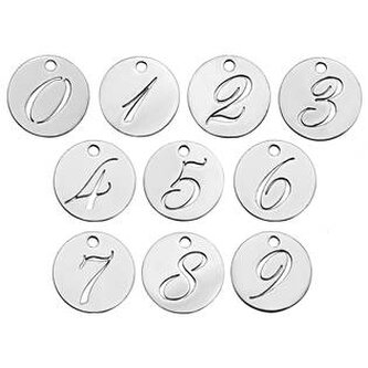 OK1172-7 Drobný kulatý ocelový přívěšek - číslice