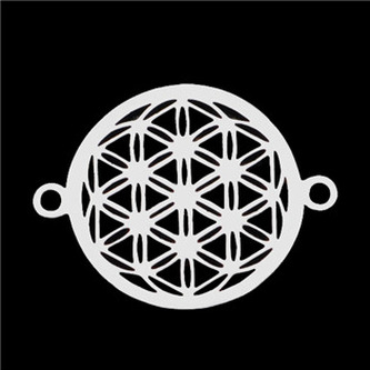 OK1471-ST Ocelový přívěšek - květ života - květiny