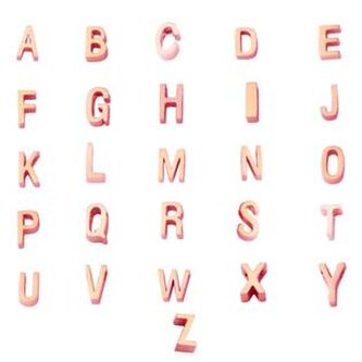 PP-1022-E Navlékací ocelový přívěšek iniciála - písmeno - iniciála "E"