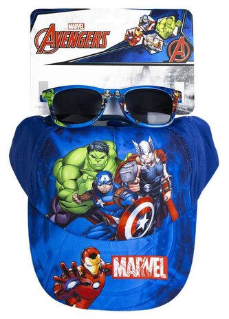 Dětská kšiltovka se slunečními brýlemi Marvel|Avengers: Hrdinové (obvod 53 cm)
