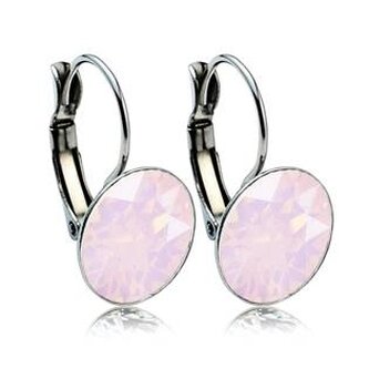 NBSS012 Ocelové náušnice - Pink Opal